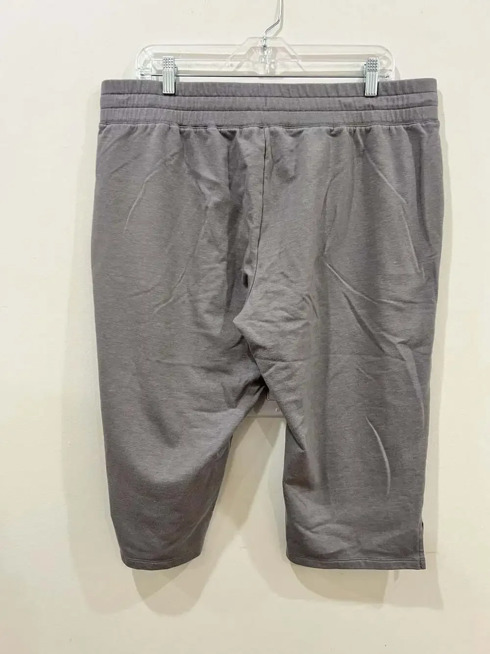 St. John's Bay Gray Drawstring Pull-On Capri Jogger Pants Petite XL